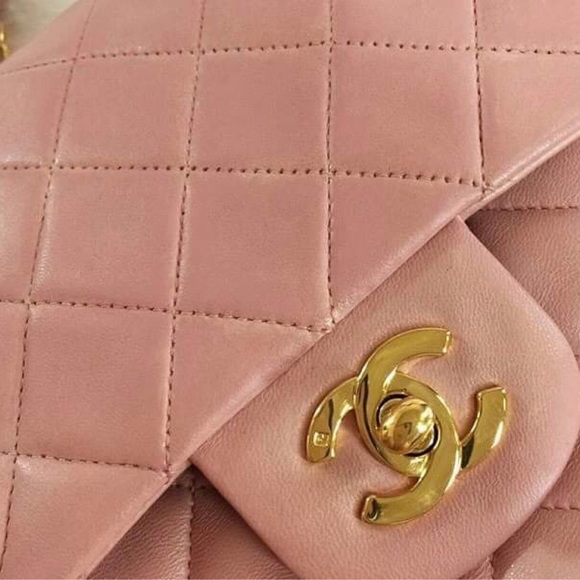 ❌SOLD❌ Vintage Chanel Medium M/L Classic Flap pink - Picture 5 of 14